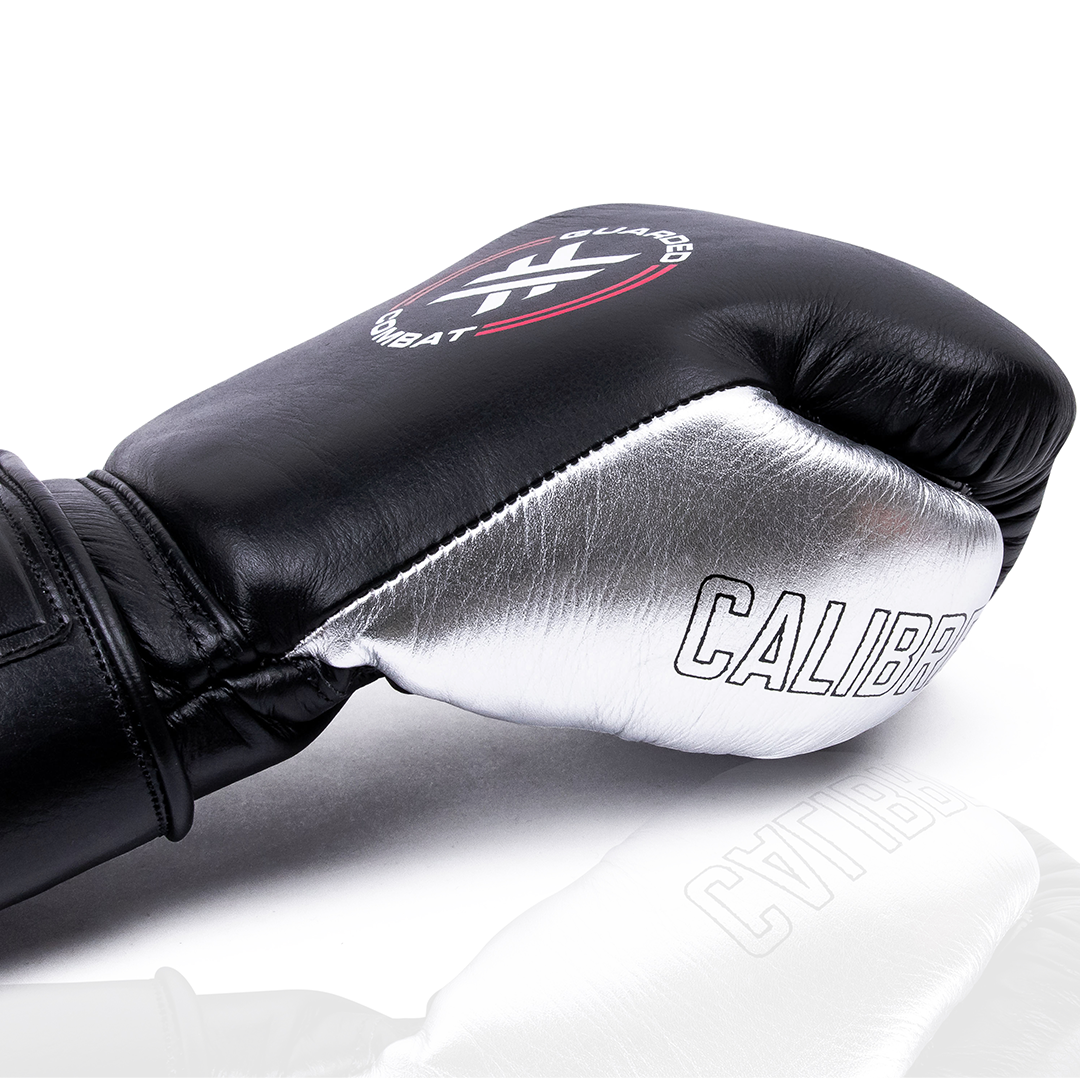 CALIBRE PRO BOXING GLOVES - STRAP - BLACK / CHROME