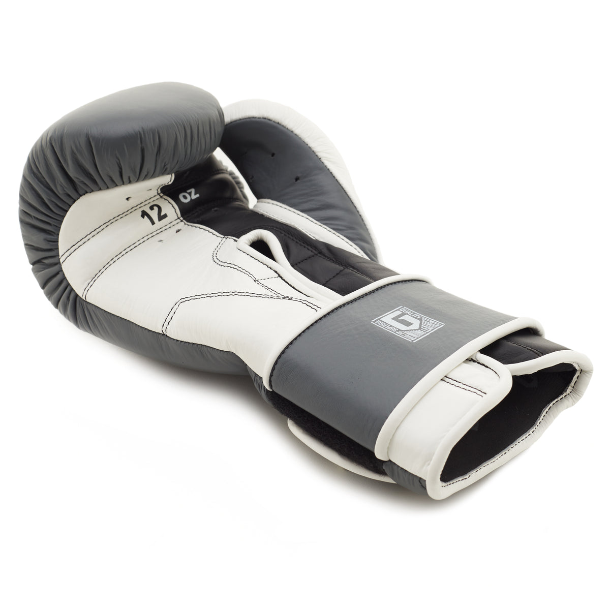 MAK-10 BOXING GLOVES - 12OZ / 16OZ - GREY / WHITE