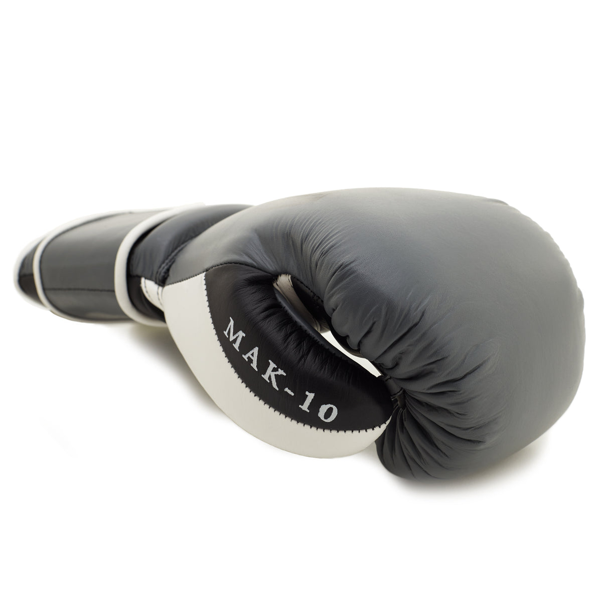 MAK-10 BOXING GLOVES - 12OZ / 16OZ - GREY / WHITE
