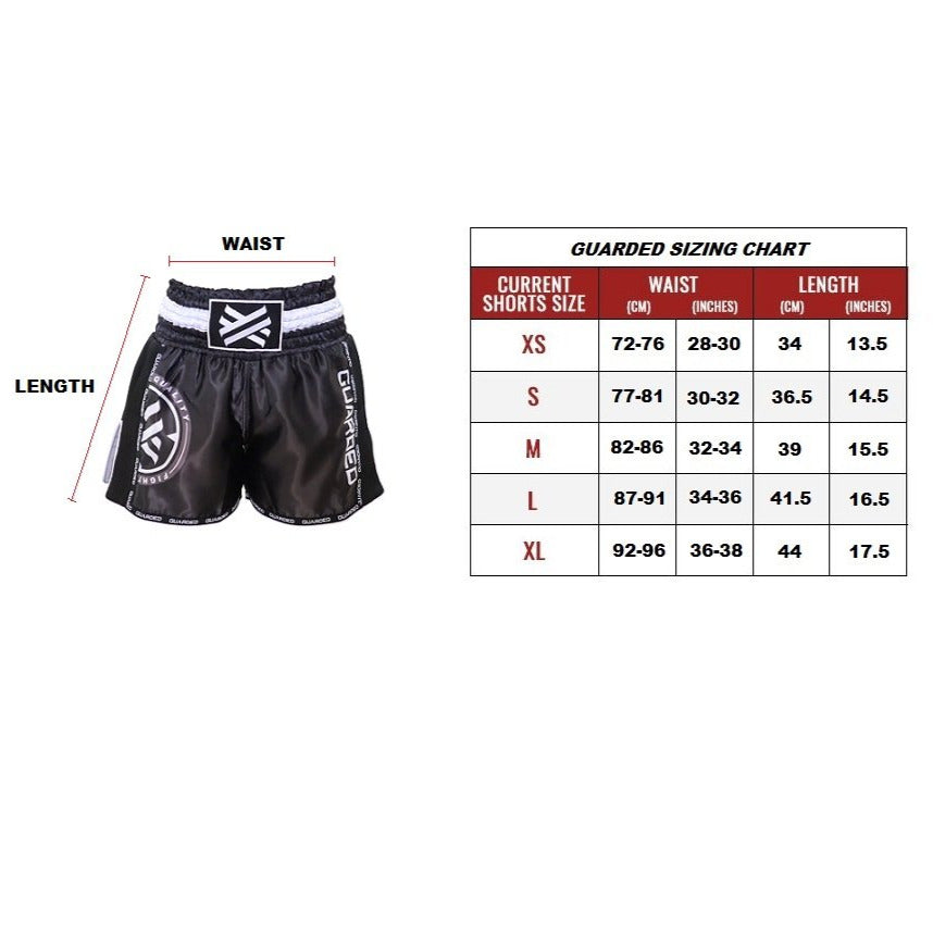 MUAY THAI SHORTS - BLACK / GOLD