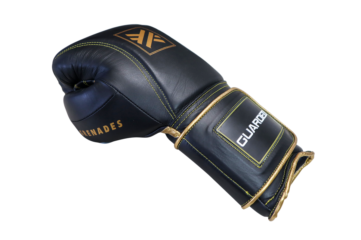 GRENADES BOXING GLOVES - 16OZ - BLACK / GOLD