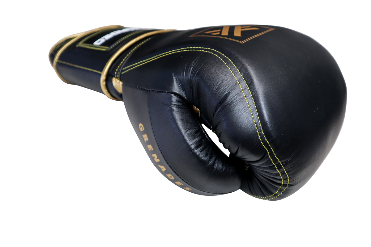 GRENADES BOXING GLOVES - 16OZ - BLACK / GOLD