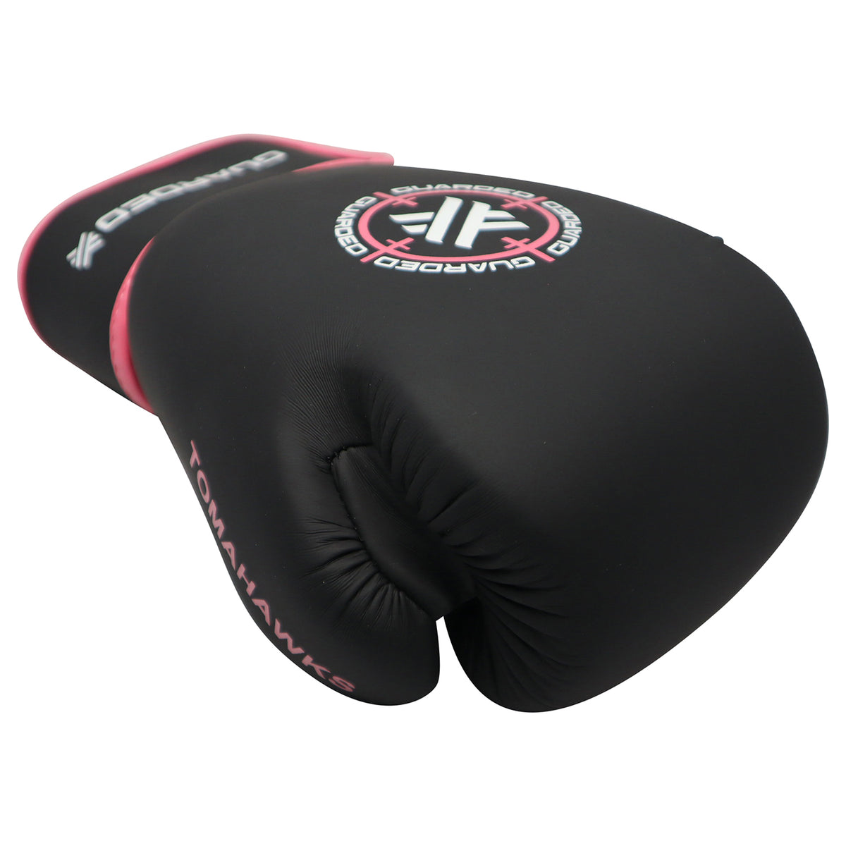KIDS BOXING GLOVES - TOMAHAWKS - 6OZ - MATTE BLACK / PINK