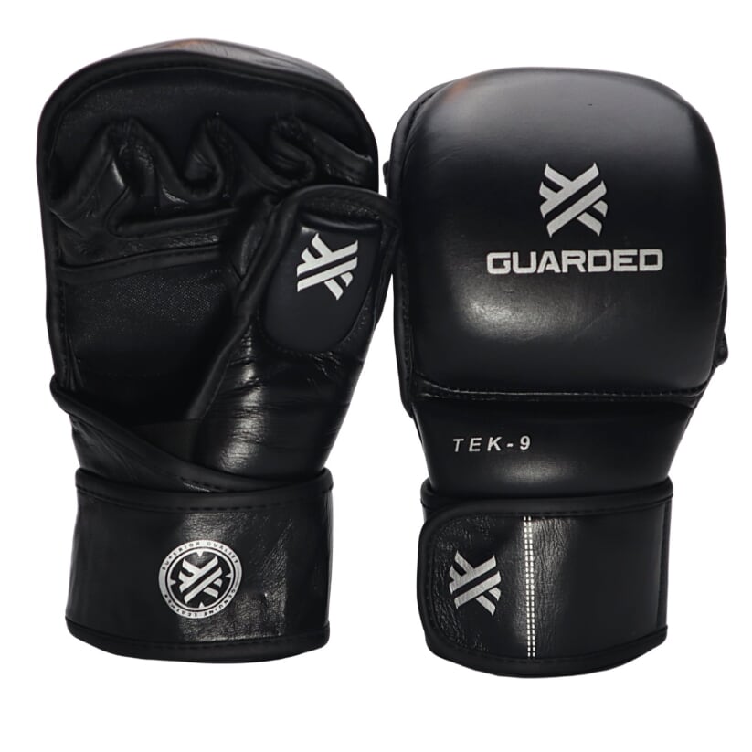 TEK-9 MMA SPARRING GLOVES - 7OZ - BLACK